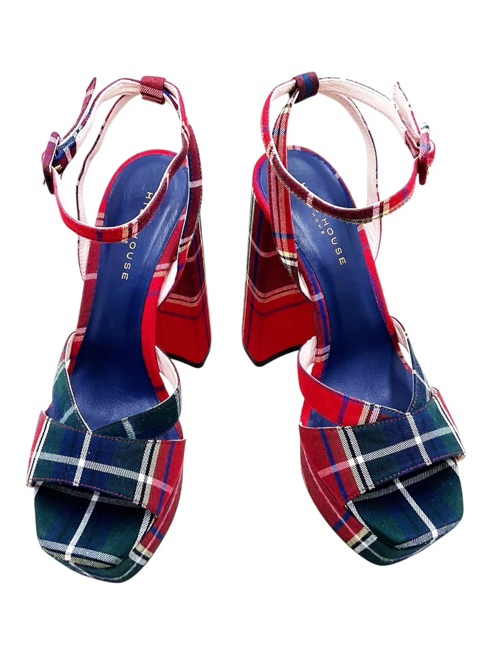 🆕{{Hill House Home} Green & Red Tartan Plaid Party Platforms